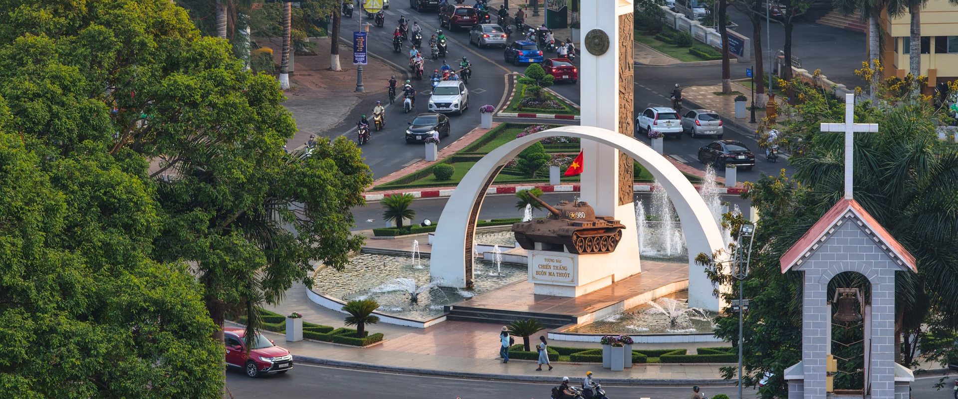 Trung tâm thành phố Buôn Ma Thuột nhìn từ trên cao